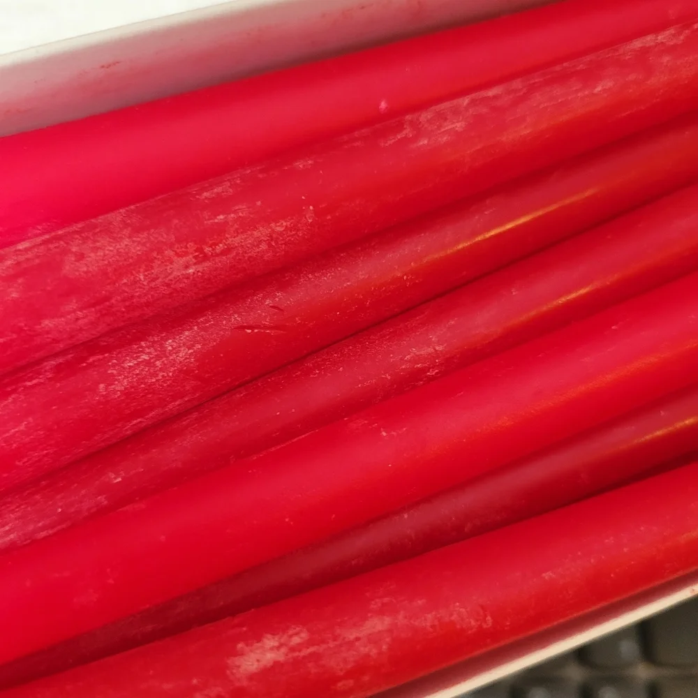 Paragon Red Taper Candles in Original Box ~ 14ct ~ Hand Dipped Tapers '70s-80s?